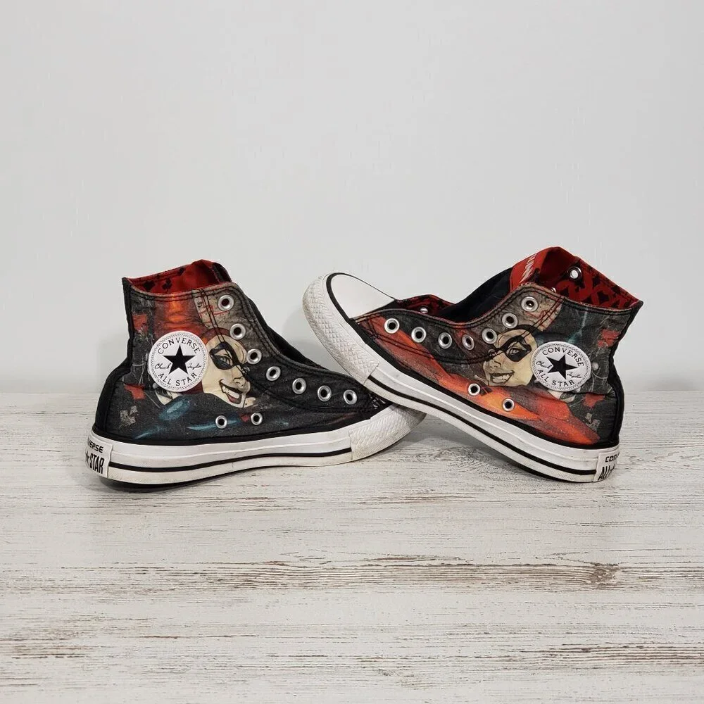 Converse All Star  Harley Quinn  High Top Sneakers  Women's 6   Men's 4